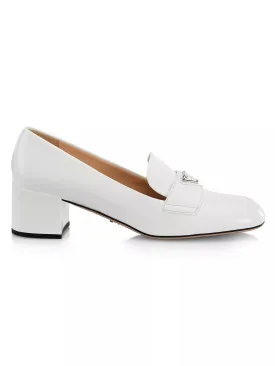 45MM Leather Heeled Loafers