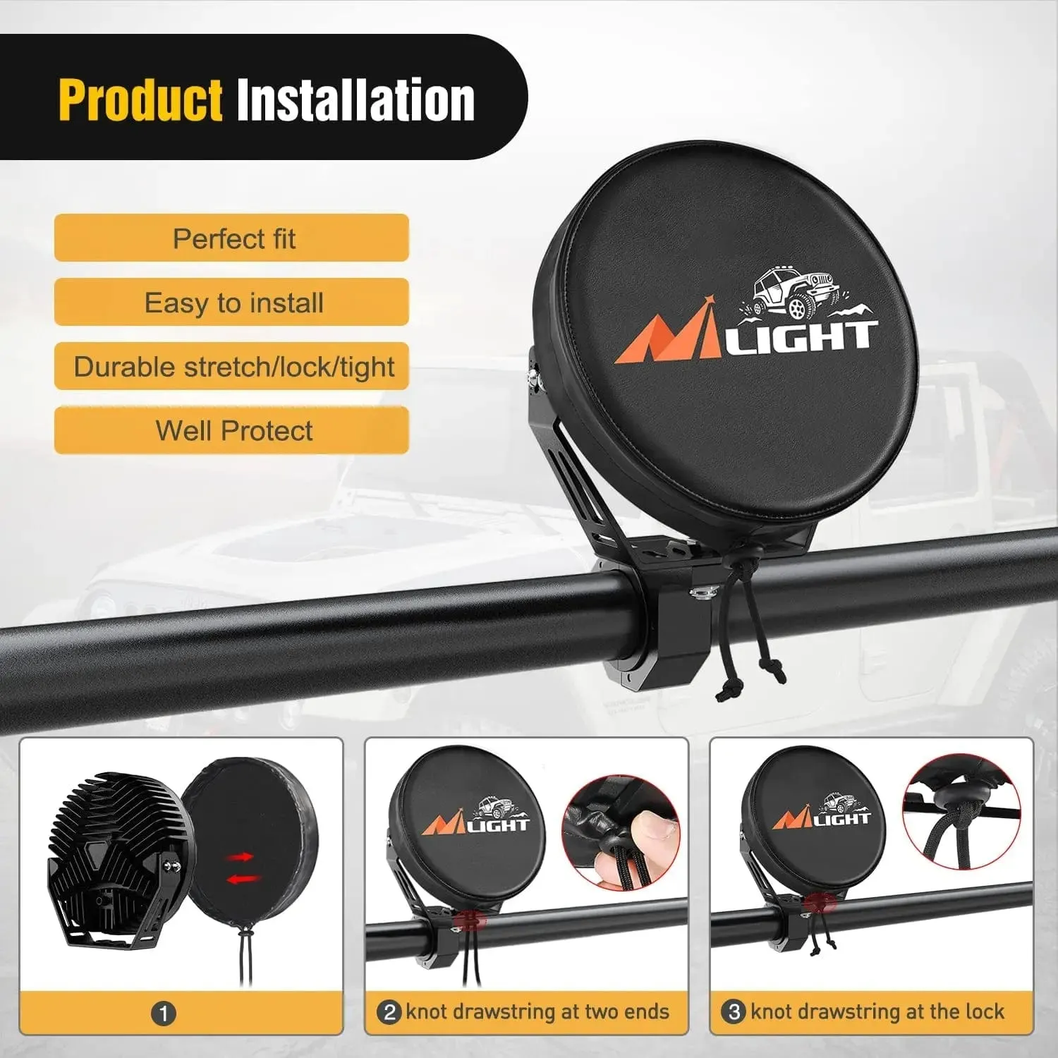 9 Inch Round Offroad Driving Pod Light Cover Type A
