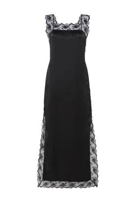 Aries Square Neck Lace Slip Dress
