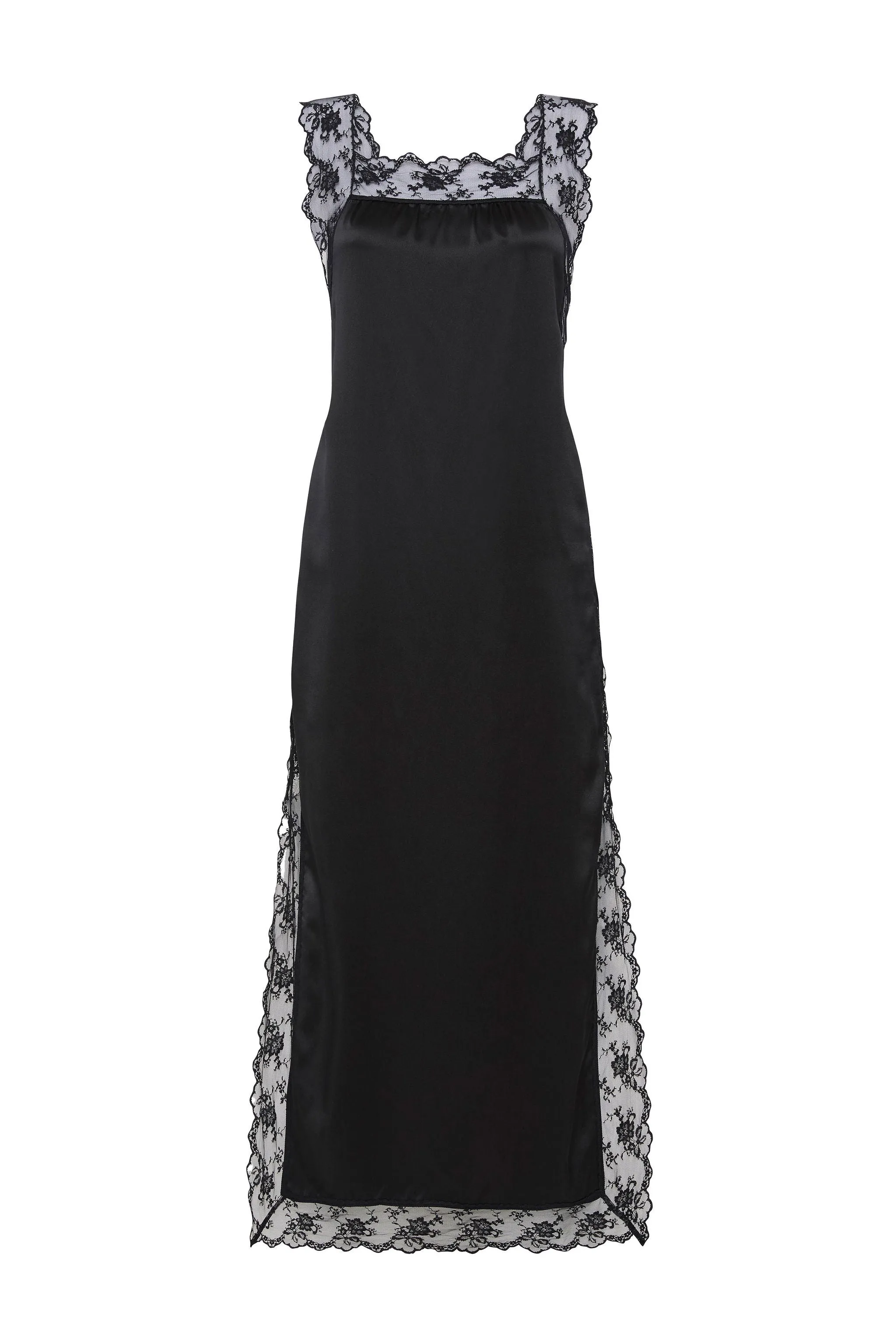 Aries Square Neck Lace Slip Dress