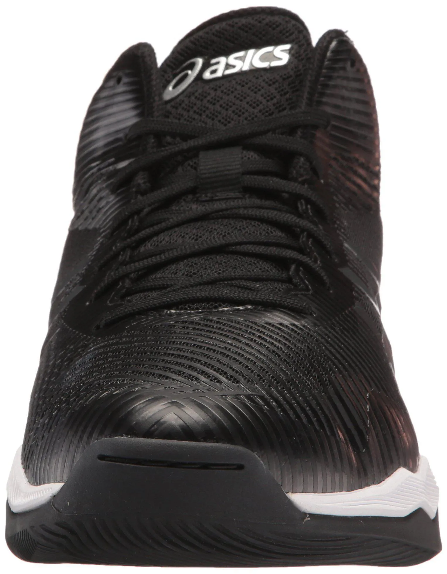 ASICS Mens Volley Elite FF MT Volleyball Shoe, Black/Dark Grey/White, 10.5 Medium US