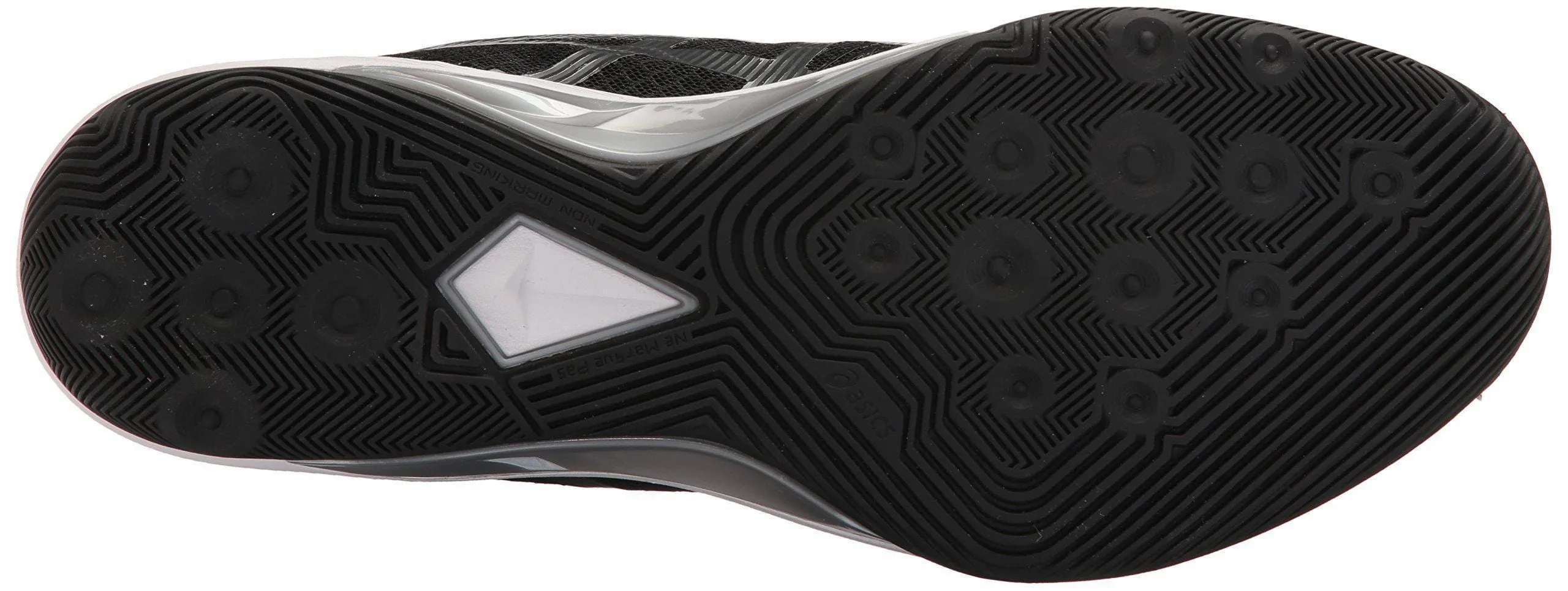 ASICS Mens Volley Elite FF MT Volleyball Shoe, Black/Dark Grey/White, 10.5 Medium US