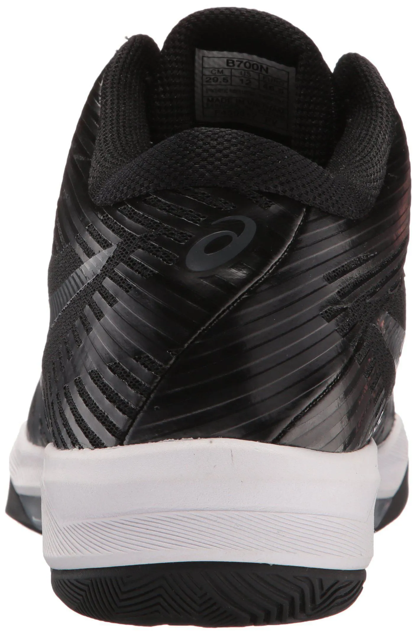 ASICS Mens Volley Elite FF MT Volleyball Shoe, Black/Dark Grey/White, 10.5 Medium US