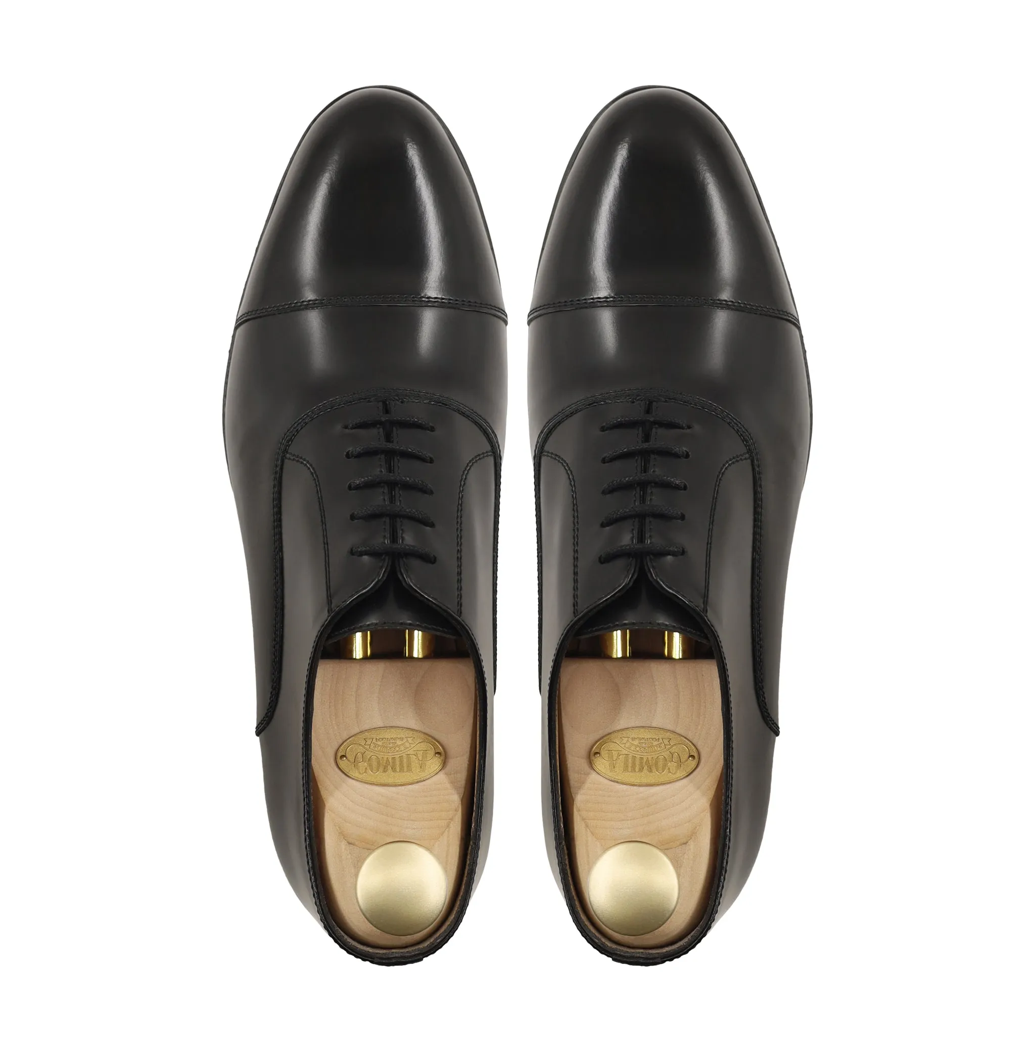 Branwen - Men's Black Box Leather High Shine Oxford Shoe