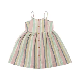 Brooklyn Dress - Aqua/Pink Stripe by Vignette