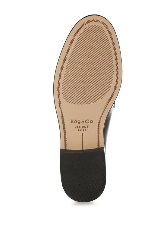 Clotilda Perforated Low Heel Loafers
