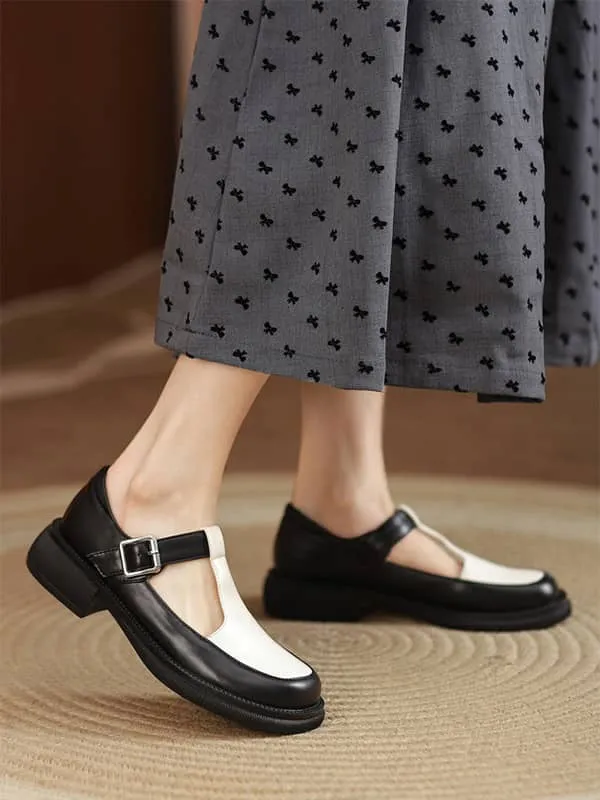 Fashion Buckles Block Heel&Loafers