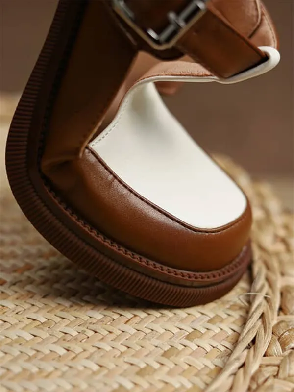 Fashion Buckles Block Heel&Loafers