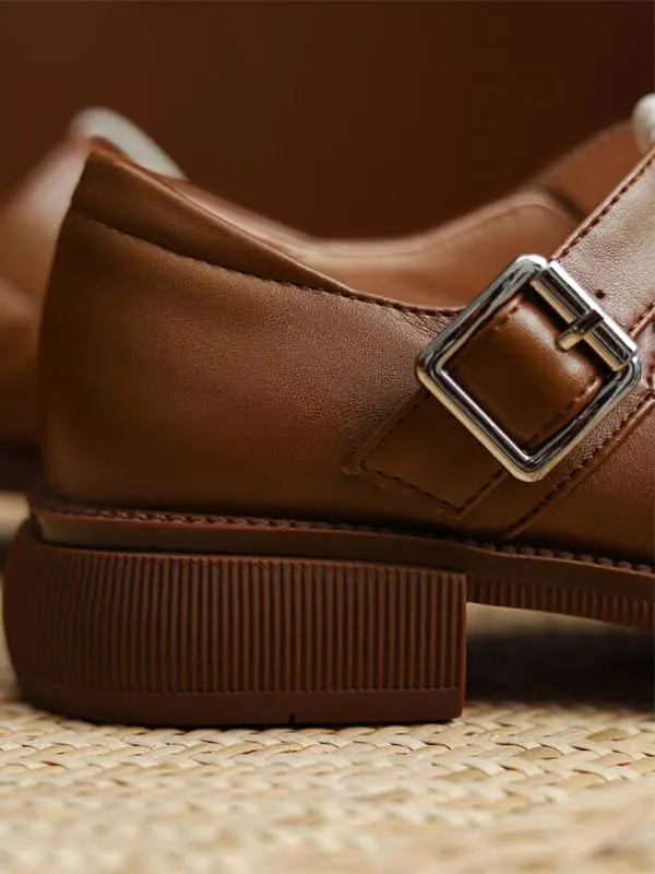Fashion Buckles Block Heel&Loafers