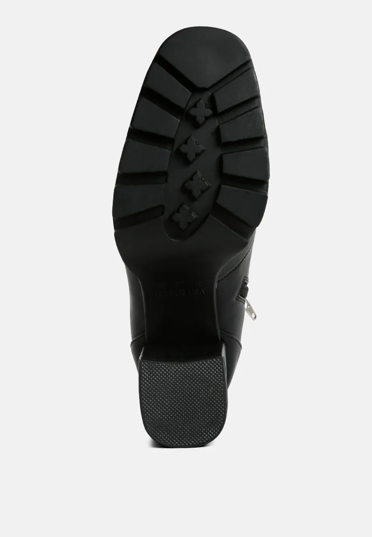 hamiltons lace up block heel boots