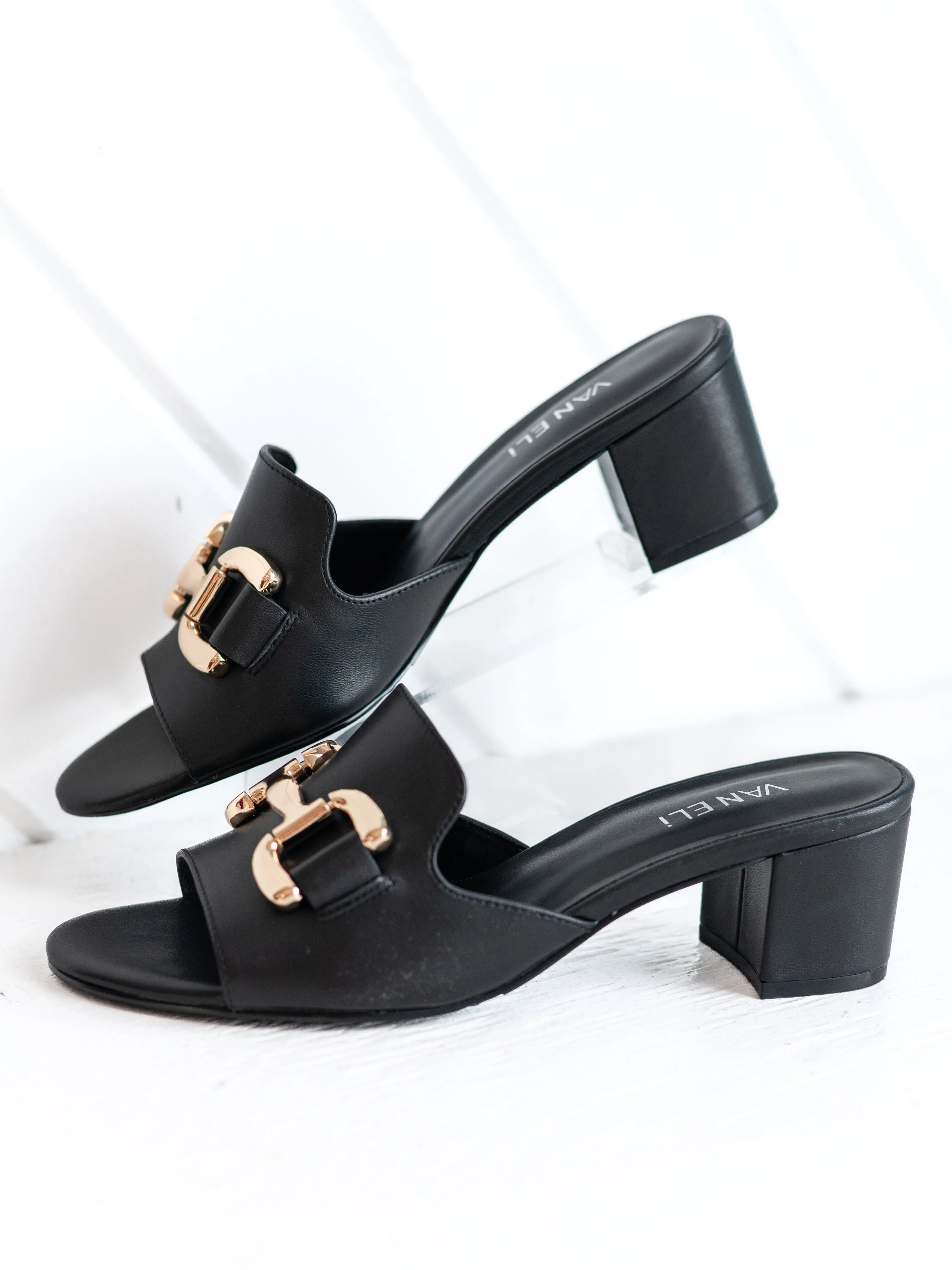 Oksana Black Leather by Vaneli