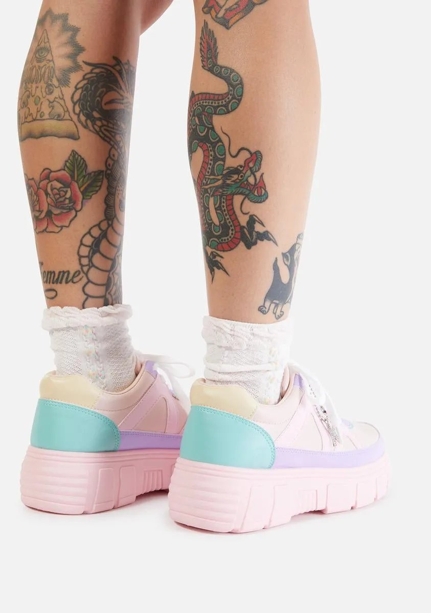 Pink Aiya Platform Sneakers