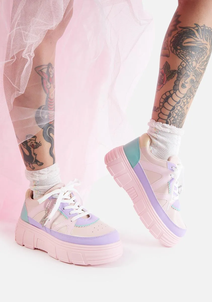 Pink Aiya Platform Sneakers