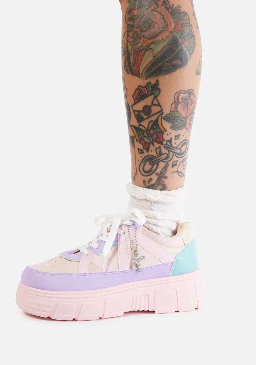 Pink Aiya Platform Sneakers