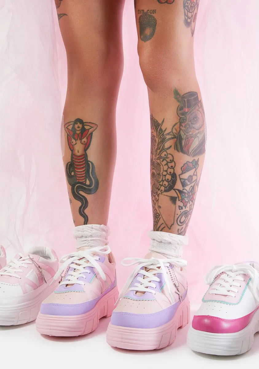 Pink Aiya Platform Sneakers