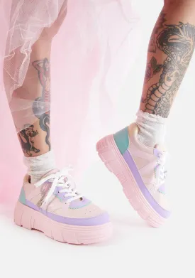 Pink Aiya Platform Sneakers
