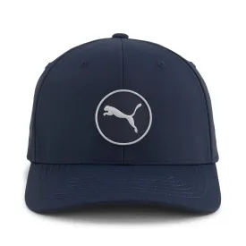 Puma Mens Deep Navy Circle Cat Tech Snapback Hat