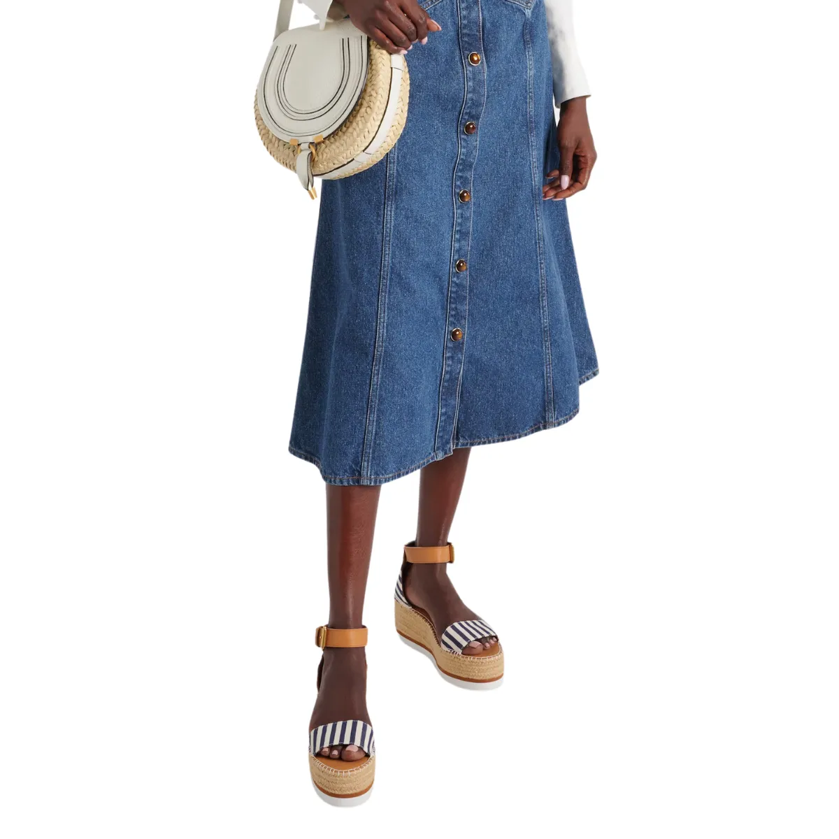 See by Chloe Glyn Platform Espadrille in Dark Blue