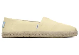 TOMS Womens Alpargata Eco Rope Espadrille - Pale Lemon