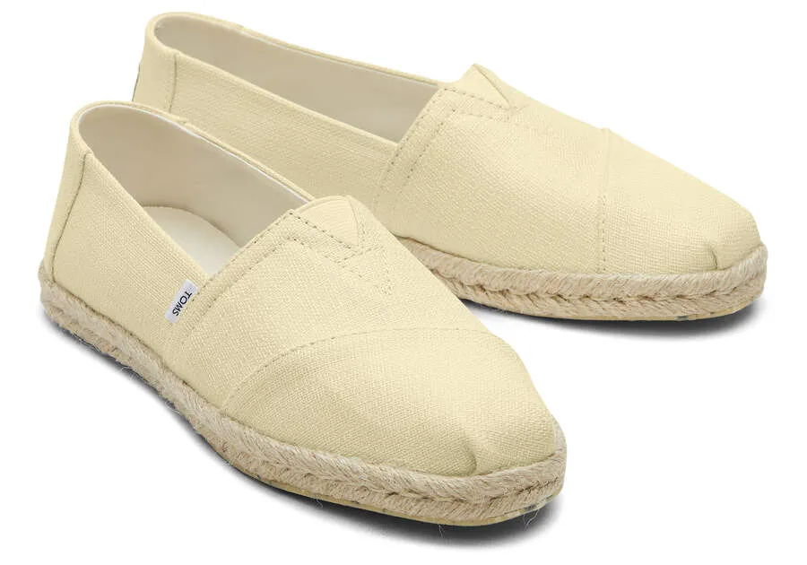 TOMS Womens Alpargata Eco Rope Espadrille - Pale Lemon