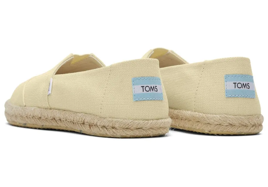 TOMS Womens Alpargata Eco Rope Espadrille - Pale Lemon