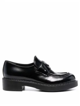 Triangle logo plaque loafers