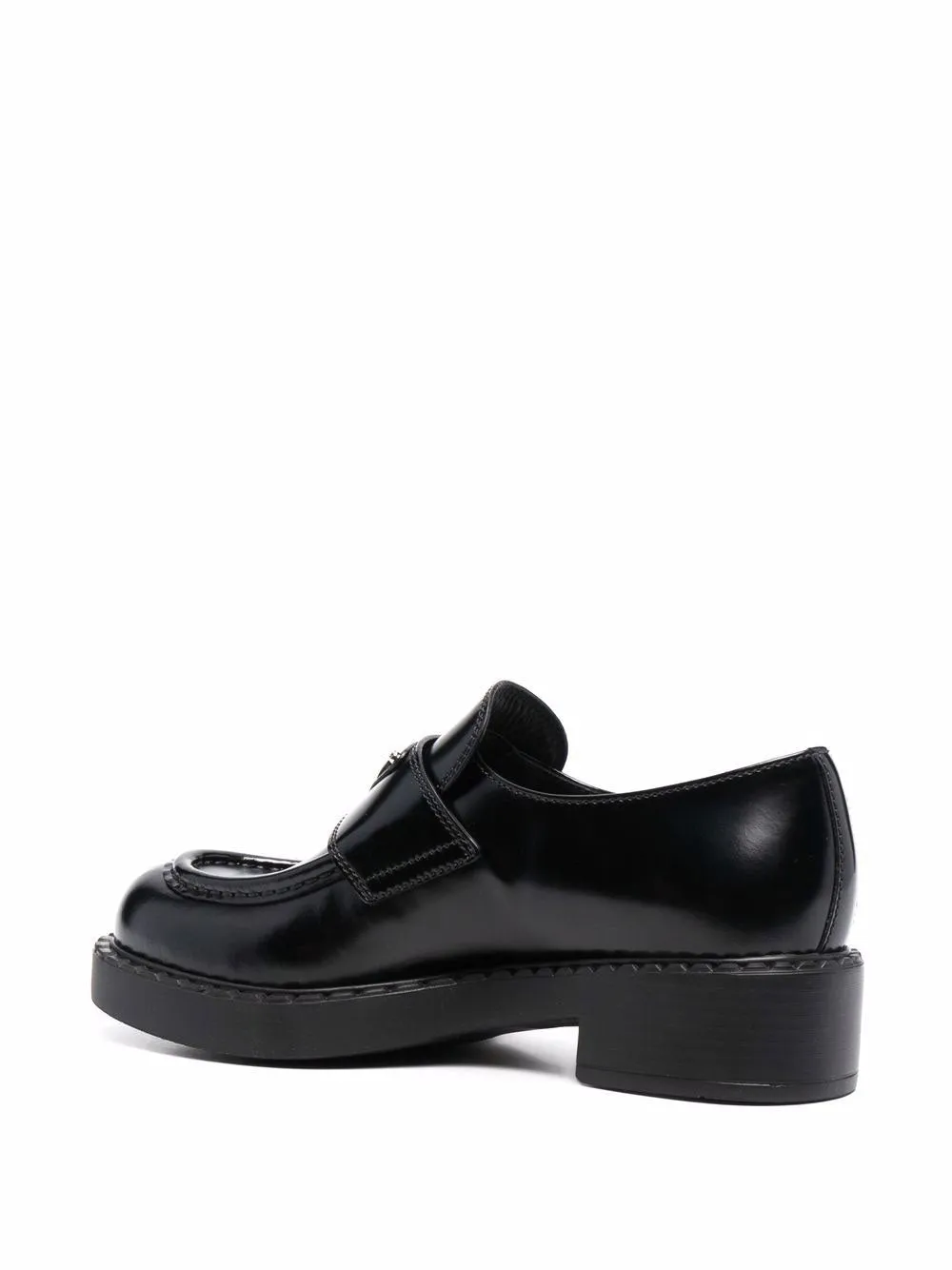 Triangle logo plaque loafers