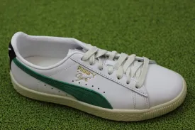 Unisex Clyde Base Sneaker - White/Green Leather/Suede
