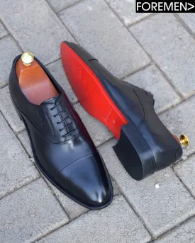 WINDSOR | Black Leather Sole Oxfords